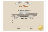 Best Of Car Show Award Certificate Template Download Regarding Best Dressed Certificate Templates