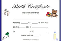 Birth Certificate Template 38 Word Pdf Psd Ai Regarding Best Baby Doll Birth Certificate Template