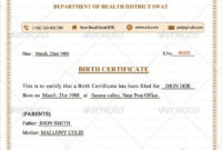 Birth Certificate Template 44 Free Word Pdf Psd With Birth Certificate Template For Microsoft Word