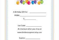 Birthday Gift Certificate Templates 16 Free Word Pdf For Awesome Present Certificate Templates