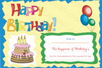 Birthday Gift Certificate Templates Gift Certificates With Music Certificate Template For Word Free 12 Ideas