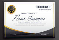 Black Certificate Of Appreciation Template Download Free Intended For Quality Free Certificate Of Appreciation Template Downloads