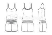 Blank Clothing Templates Of Women Camisole And Sports With Regard To Business Attire For Women Template