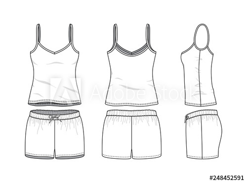 Blank Clothing Templates Of Women Camisole And Sports With Regard To Business Attire For Women Template