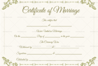 Blank Fillable Marriage Certificate Format Doc Formats Regarding Blank Marriage Certificate Template