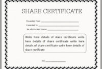 Blank Share Certificates Free Download Carlynstudio Pertaining To Printable Blank Share Certificate Template Free