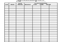 Blood Sugar Blood Pressure And Weight Log Chart Free Download Pertaining To Printable Glucose Monitoring Log Template