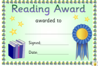 Blue Ribbon Reading Award Certificate Template Download Within Best Reader Award Certificate Templates