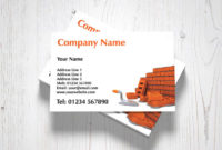 Bricklaying Business Cards Customise Online Plus Free Throughout Plastering Business Cards Templates