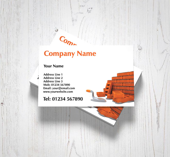 Bricklaying Business Cards Customise Online Plus Free Throughout Plastering Business Cards Templates