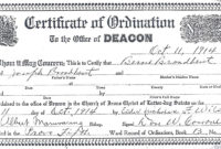 Broadbent Co Priesthood Ordination Certificates For In Certificate Of Ordination Template