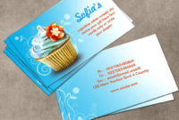 Business Card Templates Studio Beautiful Blue Cupcake Regarding Cupcake Certificate Template Free 7 Sweet Designs