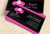 Business Card Templates Studio Cake Pops Bakery Business Within Cake Business Cards Templates Free