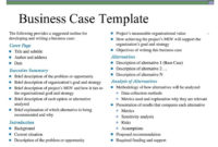 Business Case Template Business Mentor With Business Case Cost Benefit Analysis Template