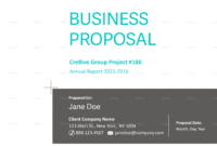 Business Proposal Templatecaallen Graphicriver Inside Proposal Cover Page Template