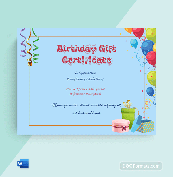 Candy Birthday Gift Certificate Template Gift Certificates With Amazing Birthday Gift Certificate