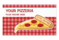 Cartoon Pizza Slice Pizzeria Business Card Zazzle Inside Awesome Pizza Gift Certificate Template
