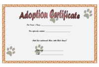 Cat Adoption Certificate Templates Free 9 Update Designs Inside Best Dog Training Certificate Template Free 10 Best