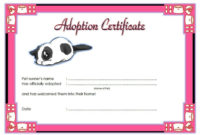 Cat Adoption Certificate Templates Free 9 Update Designs Inside Unicorn Adoption Certificate Free Printable 7 Ideas