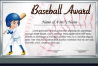 Cerificate Templates Prize Certificate Template Inside Baseball Award Certificate Template