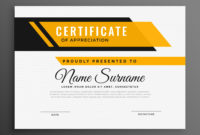 Certificate Award Diploma Template In Yellow Color Inside Free Art Award Certificate Templates Editable