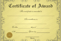 Certificate Award Template Certificates Templates Free In Printable Blank Award Certificate Templates Word