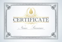 Certificate Border Frame Template Guide Design Retro Intended For Awesome Certificate Border Design Templates