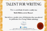 Certificate In Creative Writing Online / Order Essay In Amazing Writing Competition Certificate Templates