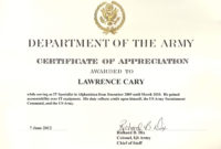 Certificate Of Achievement Army Template Best In Best Certificate Of Achievement Army Template
