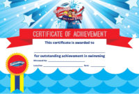 Certificate Of Achievement In Swimming Pdf Format E Within Free Swimming Certificate Templates