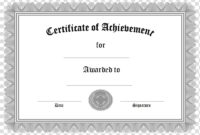 Certificate Of Achievement Paper Academic Certificate In Amazing Masters Degree Certificate Template