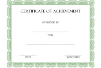 Certificate Of Achievement Template Word Free 10 Awards Inside Free Word Certificate Of Achievement Template