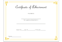Certificate Of Achievement Template Word Free 10 Awards With Regard To Printable Blank Award Certificate Templates Word