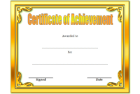 Certificate Of Achievement Template Word Free Certificate Inside Badminton Achievement Certificate Templates