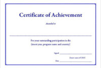 Certificate Of Achievement Templates 11 Word Pdf Psd Regarding Quality Outstanding Performance Certificate Template