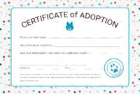 Certificate Of Adoption Design Template In Psd Word Intended For Dog Adoption Certificate Editable Templates