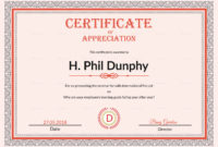 Certificate Of Appreciation Design Template In Psd Word With Free Certificate Of Appreciation Template Word