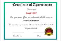 Certificate Of Appreciation For Employees Printable Throughout Great Work Certificate Template