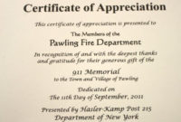 Certificate Of Appreciation Quotes Quotesgram With Regard To Quality Firefighter Certificate Template