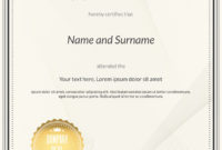 Certificate Of Appreciation Template Royalty Free Vector Within Thanks Certificate Template