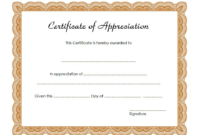 Certificate Of Appreciation Template Word 10 Best Ideas Throughout Awesome Free Template For Certificate Of Recognition