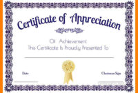 Certificate Of Appreciation Template Word Doc Planner Regarding Certificate Of Appreciation Template Word