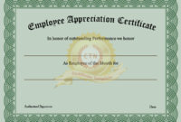 Certificate Of Appreciation Templates Sampleprintable With Regard To Free Free Employee Appreciation Certificate Template