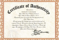 Certificate Of Authenticity Certificates Templates Free Throughout Authenticity Certificate Templates Free
