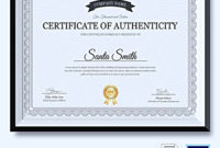 Certificate Of Authenticity Template What Information To Pertaining To Certificate Of Authenticity Free Template