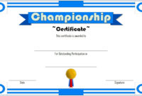 Certificate Of Championship 10 Great Template Awards With Regard To Table Tennis Certificate Template Free