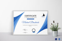 Certificate Of Coach Participation Design Template In Psd Intended For Templates For Certificates Of Participation