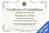 Certificate Of Completion Free Quality Printable Inside Free Certificate Of Completion Free Template Word