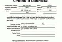 Certificate Of Conformity Template Beautiful Letter Throughout Best Certificate Of Conformity Template Ideas