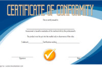 Certificate Of Conformity Templates 7 New Designs Free Throughout Quality Certificate Of Conformance Template